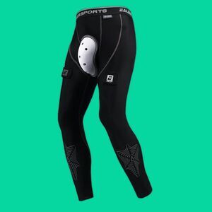 EALER HPC200 Compression Hockey Pants Athletic Cup Sock Tabs Boys Youth Size XL